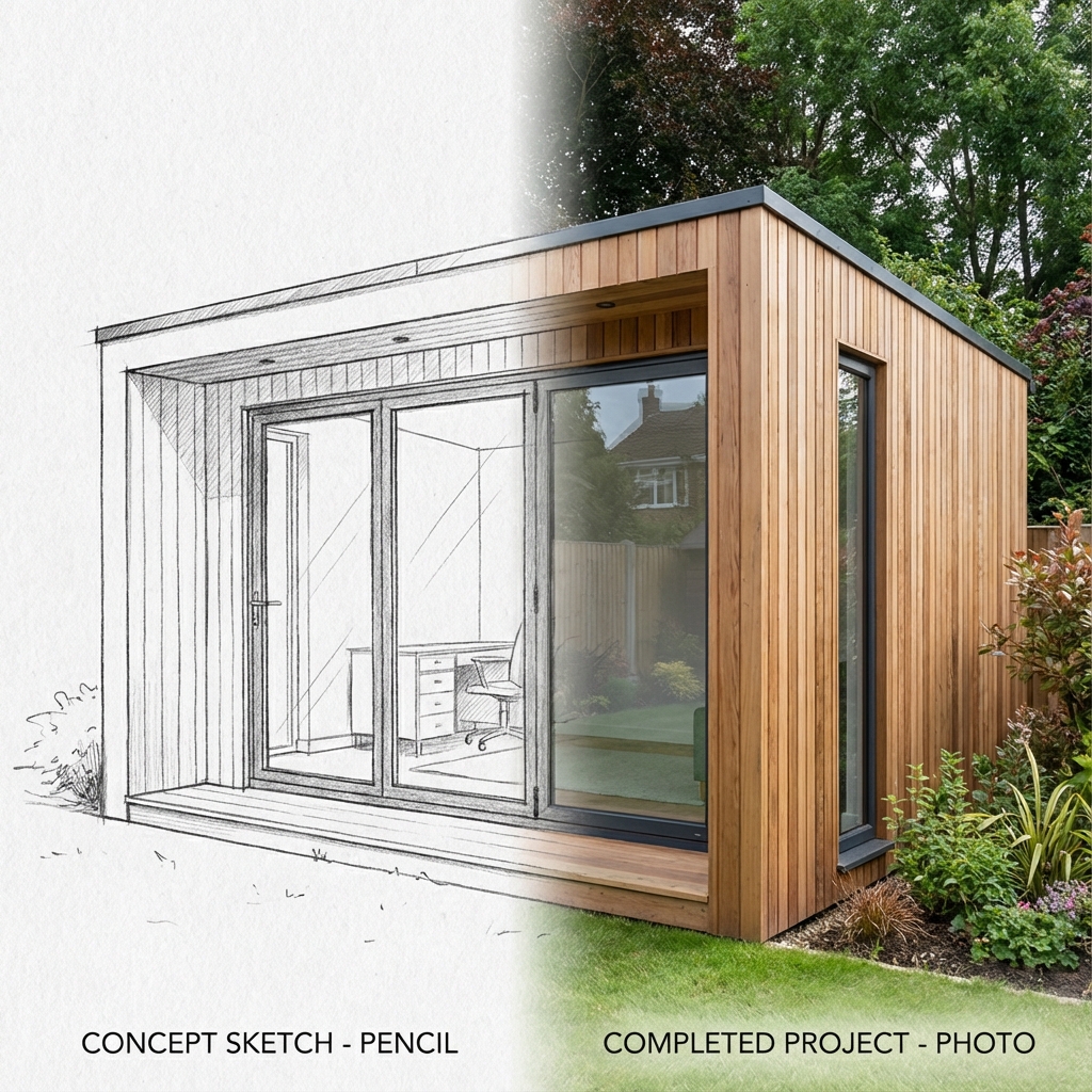 Garden Room - Sketch to Reality